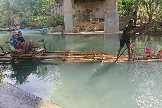 Blue Hole and River Rafting - The white river on a bamboo raft: 45 to 60 minutes of rafting that actually fits