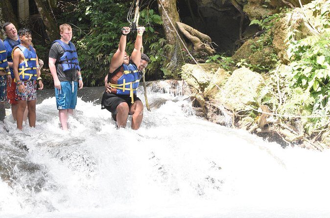 Blue Hole and River Tubing Combo from Falmouth - Blue Hole Stop: Swimming, Waterfalls, Caves, and the Cliff-Jump Option