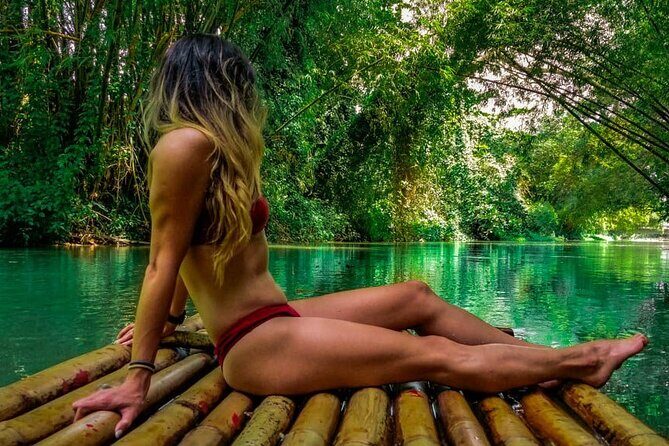 Dunn's River Falls, Blue Hole, Bamboo Rafting, Horseback Combo - Stop 5: Ocho Rios lunch with jerk, rice and peas, and island drinks