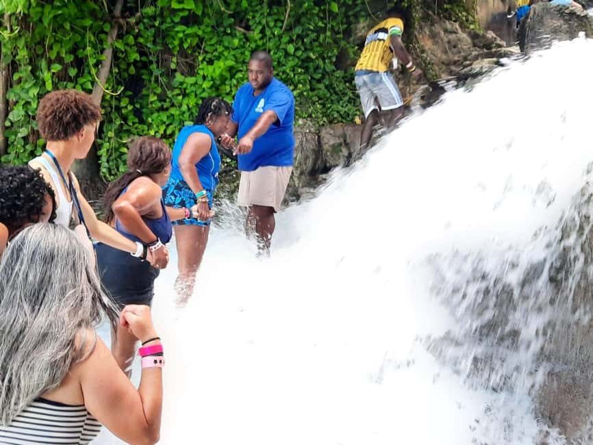 Jamaica Dunn's River Falls guided tour from Ocho Rios hotels - Skip-the-Line Entry, Restrooms, and the On-Site Flow