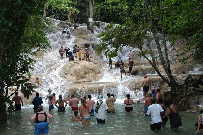Jamaica Dunn's River Falls Party Cruise with Snorkeling - Dunn’s River Falls: what the climb is like and how not to slip