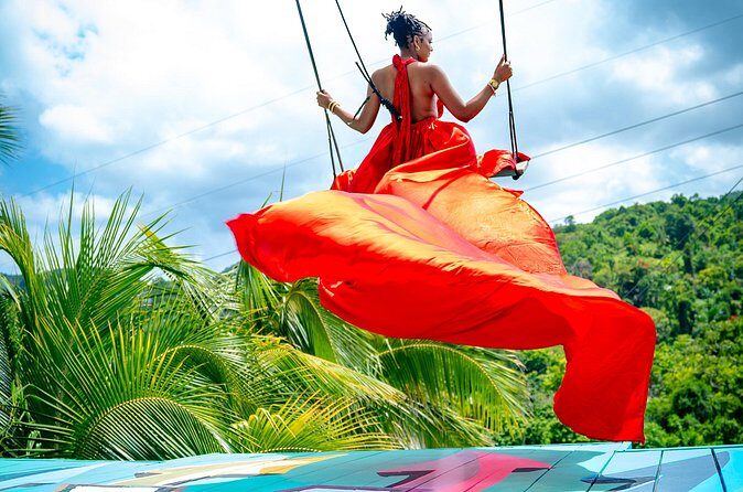 Jamaica Swing Drone Photoshoot with Dress Lunch and Transport - Lunch after the swing: the comfort break you’ll want